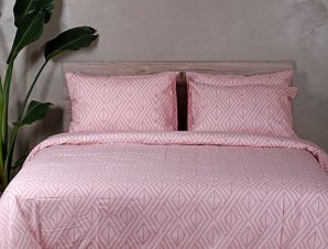 Σεντόνια Διπλά (Σετ) 150X205+30 Sunshine Cotton Feelings 2042 Pink Με Λάστιχο (150×205+30)