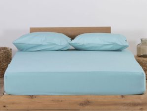 Σεντόνι Μεμονωμένο King Size 180X200+35 Nef Nef Jersey 1019-Aqua Με Λάστιχο (180×200+35)