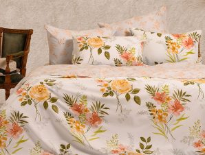 Σεντόνια King Size (Σετ) Melinen Casual Line Sylvie Peach ΧΩΡΙΣ ΛΑΣΤΙΧΟ 260×270 ΧΩΡΙΣ ΛΑΣΤΙΧΟ 260×270