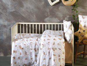 Σεντόνια Κούνιας (Σετ) Sb Home Baby Alphabet Beige