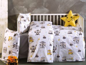 Σεντόνια Λίκνου (Σετ) Sb Home Baby Luna Park Grey