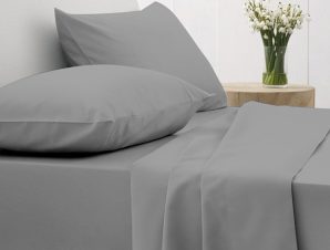 Σετ Σεντόνια Sunshine Home Cotton Feelings 107 Dark Grey 235×270