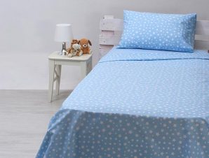 Σετ Σεντόνια Sunshine Home cotton feelings 22 blue Μονό 165×270