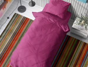 Σετ Σεντόνια Μονά 2 Τεμαχίων Dimcol Solid 499 Fuchsia 160×240